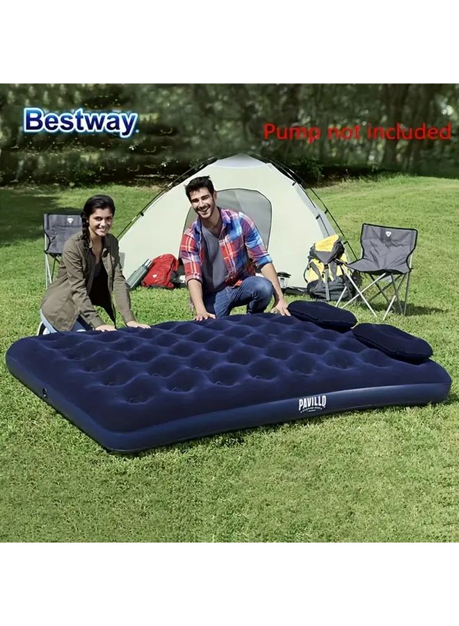 Bestway 75x54x8.75in فراش هوائي مخملي مقاوم للرطوبة للتخييم وضيوف المنزل - Image 1